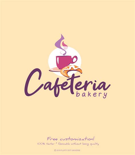 Cafeteria Logo, Restaurant Logo, Cafe Logo, Bar Logo, Croissant Logo, Cup Logo, Cafeteria Logo ...