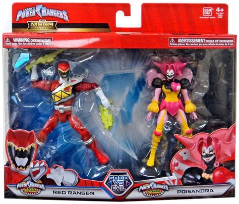 Power Rangers Dino Super Charge Good Vs. Evil Red Ranger Poisandra 5 Action Figure 2-Pack Bandai ...