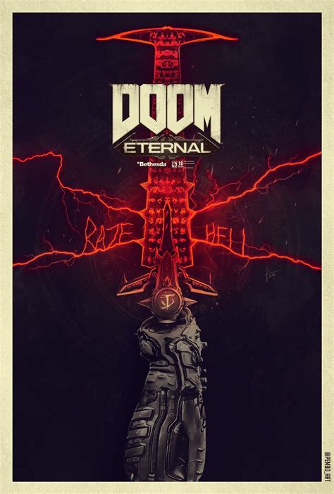 Doom Eternal Poster by @pembo_art Doom 4, Doom Game, Video Game Posters ...