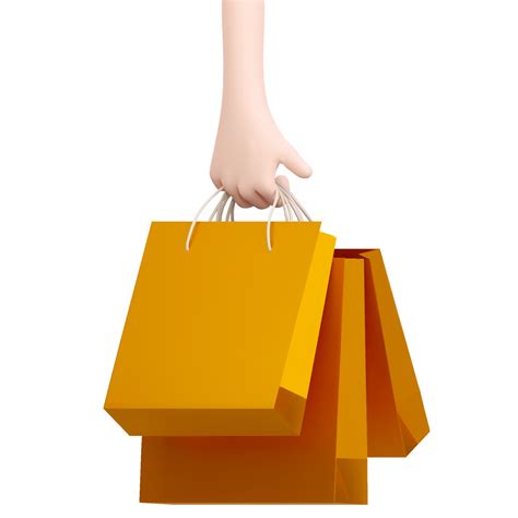 Hand holding a gold paper shopping bags. Vector Illustration 11870663 ...