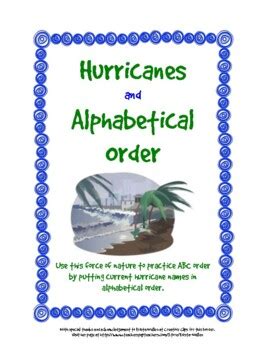 What's in a Name? Hurricane Names and Alphabetical Order | TpT