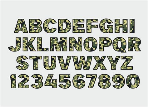 Camouflage Font Army Svg Military Svg Military Font - Etsy