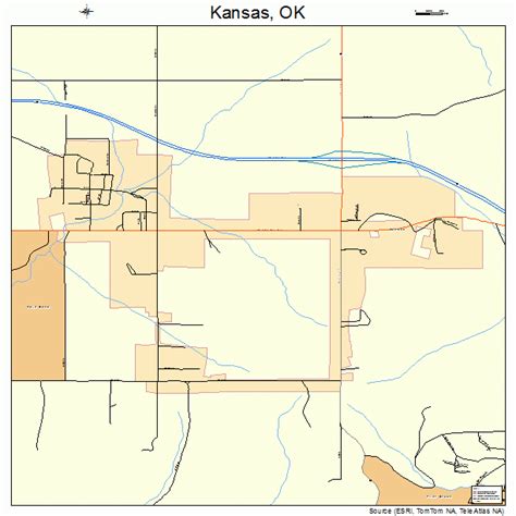 Kansas Oklahoma Street Map 4038600