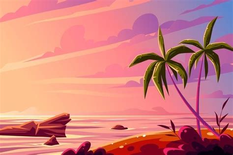 Free Vector | Summer landscape background for zoom | Desktop wallpaper art, Screen savers ...