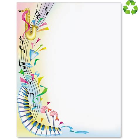 Music and Fun Border Papers | Borders for paper, Music border, Letter paper