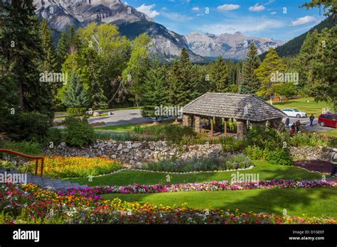 Cascade Gardens in Banff National Park in the town of Banff in the ...