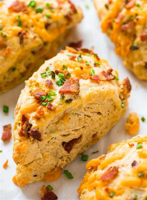 Savory Scones with Bacon Cheddar and Chive