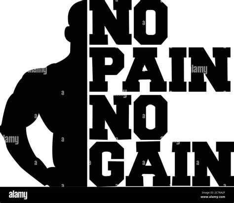 No Pain No Gain. Motivational quotes for gym lovers and for hard-working people. Anyone can ...