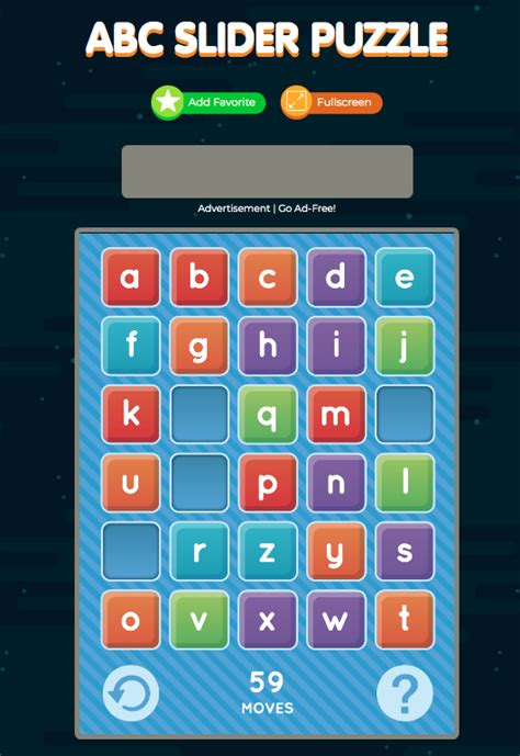 ABC Slider Puzzle | Block lettering, Abc, Sliders