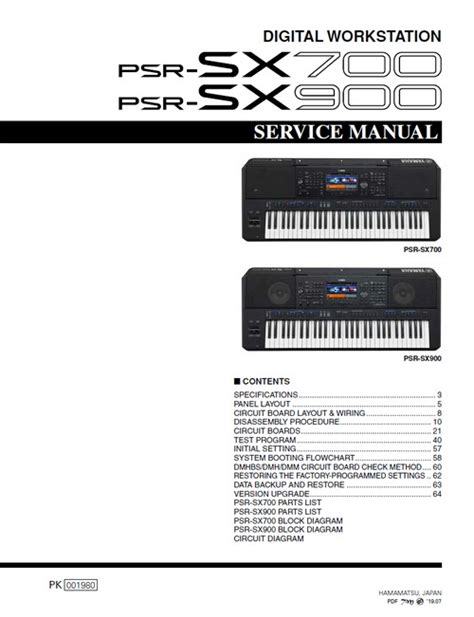 Yamaha PSR-SX700/PSR-SX900 Service manual - Tradebit