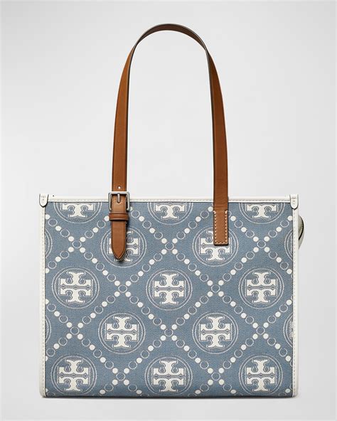 Tory Burch T Monogram Jacquard Small Tote Bag | Neiman Marcus