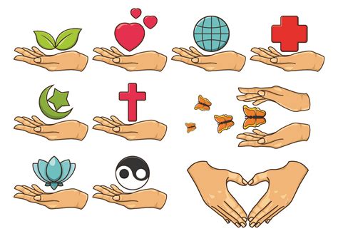 Set of healing hands icon. 172439 Vector Art at Vecteezy