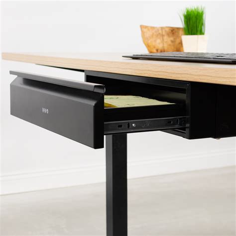 VIVO Black Space Saving Pull Out Under Desk Storage Drawer Desk ...