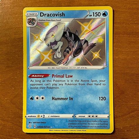 pokemon-card-shiny-dracovish-sv036/sv122-shining-fates- Values - MAVIN