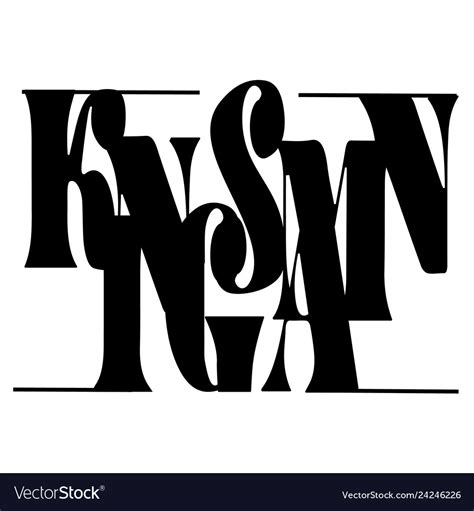 Kingsman logo lettering Royalty Free Vector Image