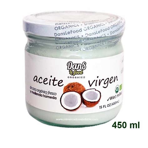 Aceite de Coco Orgánico 450 ml Dans le Food