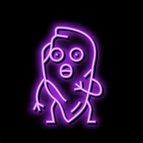 chicken meat character neon glow icon illustration 20375651 Vector Art ...