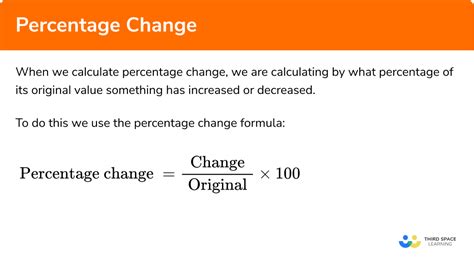 Percent Change Formula