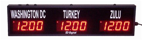 World Time Zone Digital Clocks DC-25TZ-3 – Customized Digital LED Timers, Counters, Clocks ...