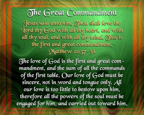 The Great Commandment | Greatest commandment, Greatful, Love the lord