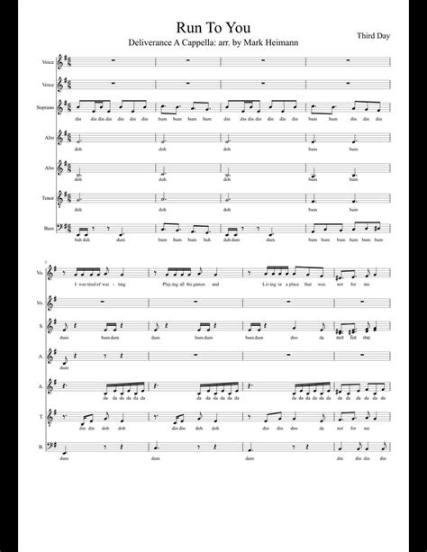 Run To You sheet music for Voice download free in PDF or MIDI