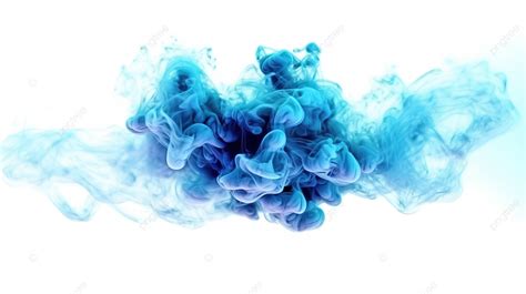 3d Render Of A Blue Stylized Smoke Cloud Within A Regular Rectangle Frame Background, Blue Frame ...