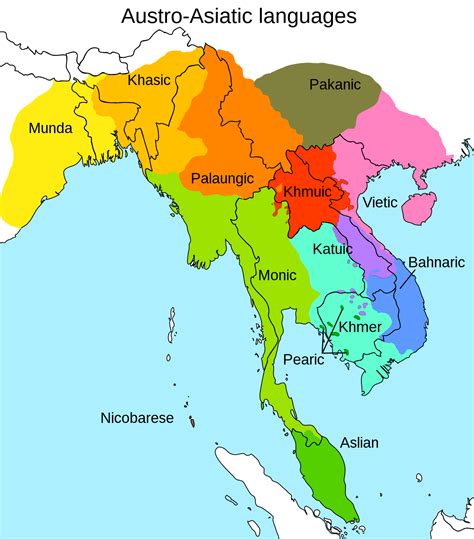 (Hypothetical) Distribution of Austroasiatic languages, Then and Now [courtesy: u/Arsenic ...