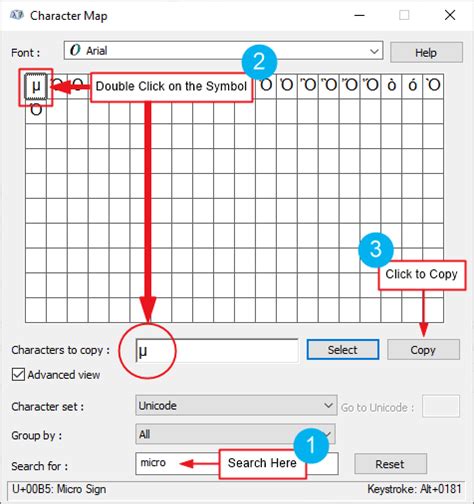 Copy and Paste Micro Symbol - How to Type Anything