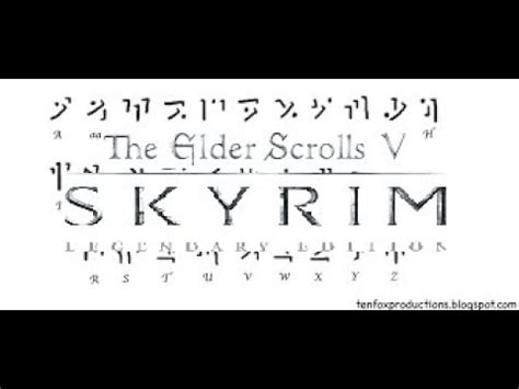 Draconic Alphabet (Skyrim) - YouTube