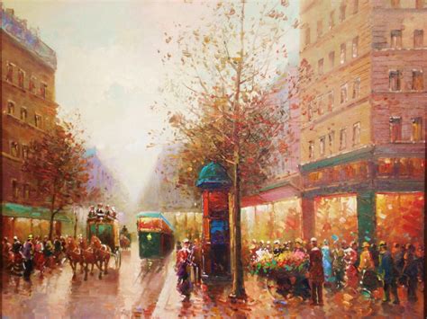 Morantz Galleries: Paris Street Scene II by Pencke - Oil Painting ...