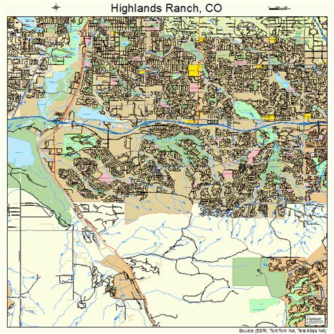 Highlands Ranch Colorado Street Map 0836410