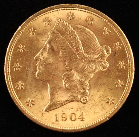 1904 Liberty Head $20 Twenty Dollar Gold Coin | Pristine Auction