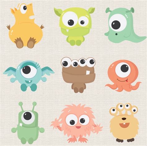 Cute Baby Monsters | Cute monsters, Monster clipart, Baby monsters