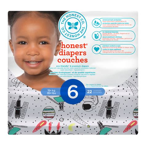 Biodegradable disposable diapers Size 6 - The Honest Company