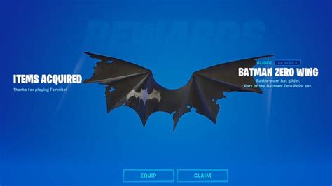 Fortnite: How to Redeem Code For Batman Zero Wing Glider