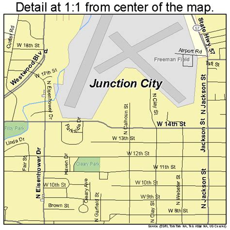 Junction City Kansas Street Map 2035750