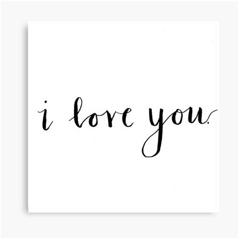 "i love you. | Modern Calligraphy" Canvas Print for Sale by ...