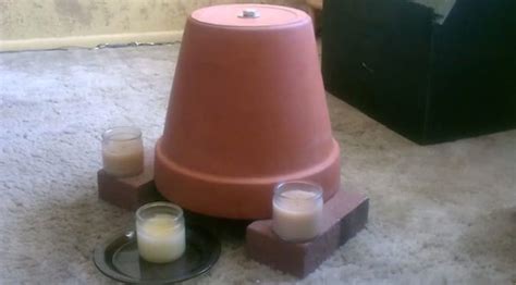 How To Make Radiant Heater From Candles And A Simple Flower Pot