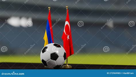 UEFA 2024 Soccer Armenia Vs Turkey European Championship Qualification, Flag Armenia and Turkey ...