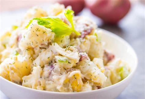 Creamy Dill Red Skin Potato Salad - No Plate Like Home