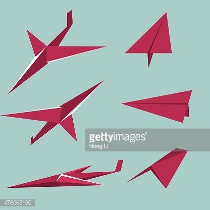 Origami Paper Airplane Set Stock Vector | Royalty-Free | FreeImages