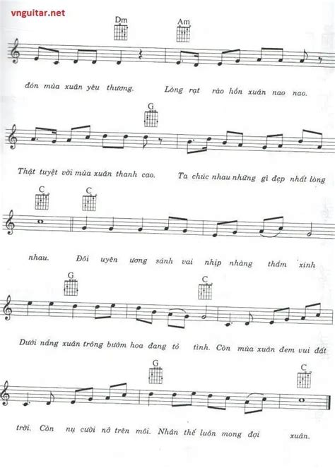 Sheet: Đoản xuân ca - song lyric, sheet | chords.vip