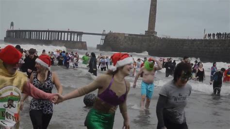 WHITBY BOXING DAY DIP 2021 festive fun for charity ! - YouTube