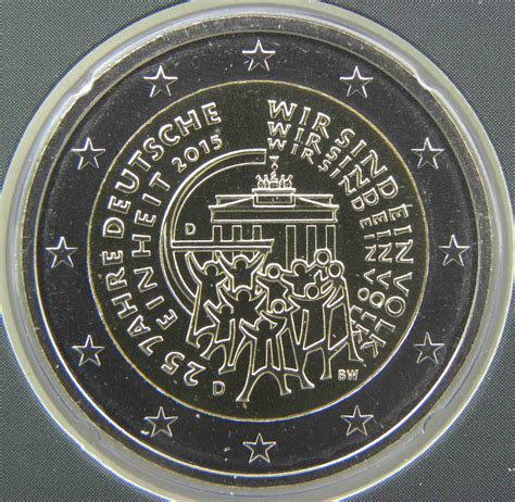 Germany 2 Euro Coin 2015 - 25 Years of German Unity - D - Munich Mint ...