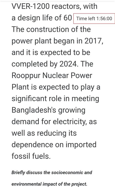 Solved Rooppur Nuclear Power Plant is a nuclear power plant | Chegg.com