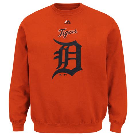 Majestic Detroit Tigers Orange Big & Tall Critical Victory Fleece Crew ...