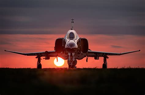 aircraft, F 4 Phantom II, Sunset, Military Aircraft Wallpapers HD ...