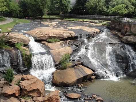 Reedy River Falls River Falls, Greenville, Beautiful Places To Visit, Downtown, Waterfall ...