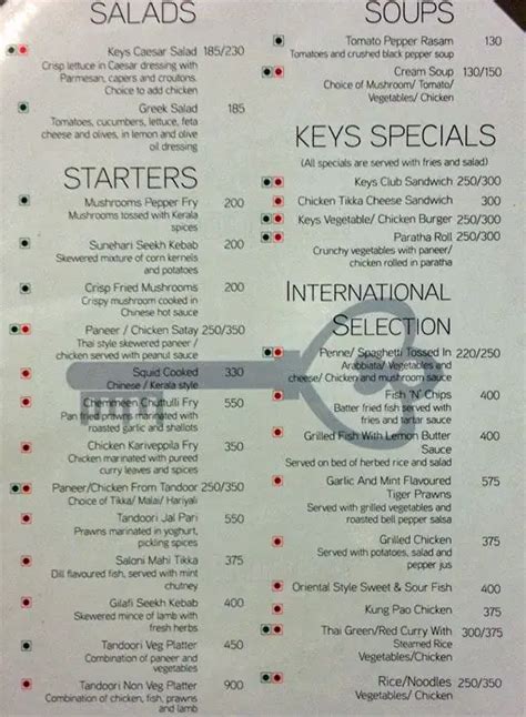 Keys Cafe Menu, Menu for Keys Cafe, Thevera, Kochi - Zomato