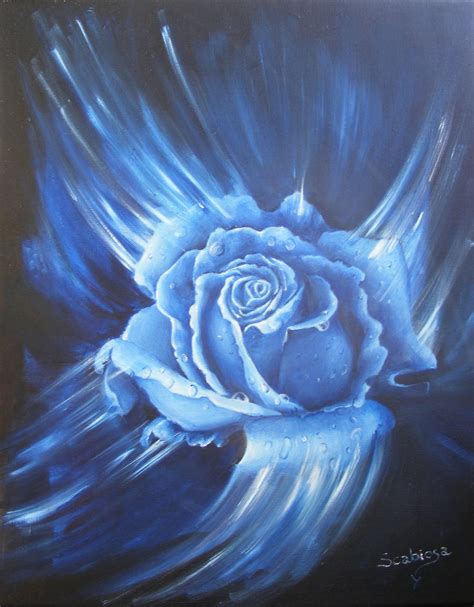 Blue Rose by scabiosart on DeviantArt